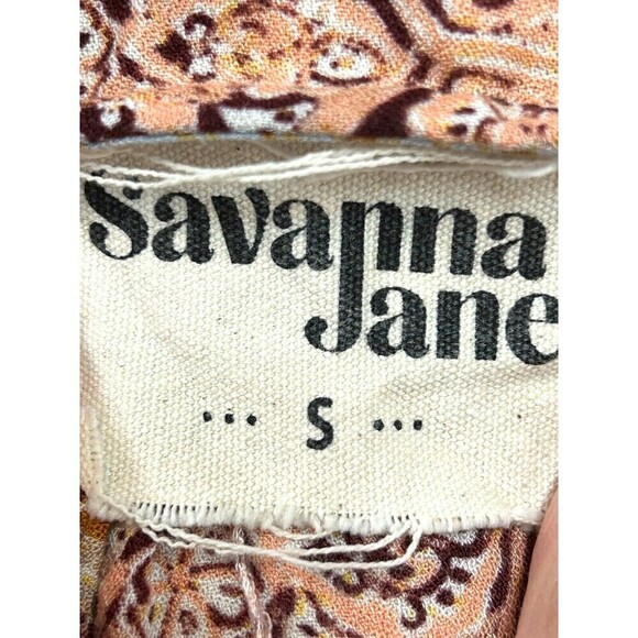 Savanna Jane Women S Floral Embroidered Peasant Top Blouse Boho Chic Cottagecore - Picture 11 of 12